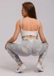 Жіночі лосини мармурові з пуш ап ефектом та високою посадкою Push Up Tie-Dye сіро-білі L (M70175RK) - зображення 6