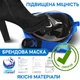 Повнолицева панорамна S/M Снорклінг Маска для плавання VelaSport 1.0 на все обличчя для купання пірнання мономаска з трубкою та клапаном з кріпленням для екшн камери дитячі та дорослі Black Blue - зображення 9