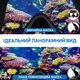 Повнолицева панорамна S/M Снорклінг Маска для плавання VelaSport 1.0 на все обличчя для купання пірнання мономаска з трубкою та клапаном з кріпленням для екшн камери дитячі та дорослі Black Blue - зображення 14