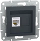 Розетка комп'ютерна RJ45 UTP кат. 5Е Schneider Electric Asfora Антрацит EPH4300171 - зображення 1