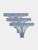 Набір трусиків Marks&Spencer стринги thongs 10(38) 3 шт blue grey 0267 - зображення 1