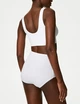 Набор хлопковых трусиков Marks&Spencer высокая посадка Full briefs 8(36) 4 шт white 0264 - изображение 4