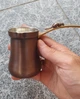 Турка джезва ZH медная 'LUWAK патина' 170 мл с латунной ручкой (с фигуркой зверька LUWAK) - изображение 2