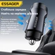 Автозарядний пристрій Essager у прикурювач 30 Вт USB Type-C USB-A PD QC 3.0 (ES-CC24), чорний - зображення 4