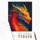 Картина по номерам Неоновый дракон 40x50 BS53744 - изображение 2