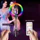 Селфі-палиця зі штативом P100 з кільцевою RGB LED-лампою та функцією AI-автовідстеження 2.2 м Bluetooth 5.2 USB Type-C - зображення 5