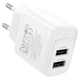 Мережевий зарядний пристрій HOCO C141A Smart dual-port charger Lightning cable 10.5W White - зображення 5