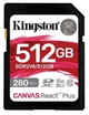 Карта памяти Kingston SDXC 512GB Canvas React Plus Class 10 UHS-II U3 V60 (SDR2V6/512GB) - изображение 1
