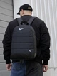 Рюкзак черный меланж Nike с белым логотипом, 18х47х33 см, 25 литр - изображение 2