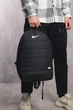 Рюкзак черный Nike с белым логотипом, 18х47х33 см, 25 литр - изображение 6