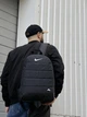 Рюкзак черный меланж Nike с белым логотипом, 18х47х33 см, 25 литр - изображение 4