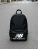Рюкзак черный New Balance с большим белым логотипом, 17х43х29 см, 21 литр - изображение 4