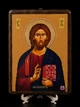 Икона Господь Вседержитель Иисус Христос 21×29 см на дереве с натуральным холстом, частицей ладана и подставкой - изображение 1