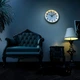 Часы настенные бесшумные с LED подсветкой LOSSO NL-30 "Night Light" белые (белый ободок) - изображение 4