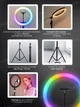 Кольцевая светодиодная LED лампа RGB MJ33 со штативом 2 метра пультом для селфи блогеров визажистов салонов профессиональной фотосессий съемки тик тока набор блогера лед кольцо мультиколор разноцветное 33 см - изображение 4