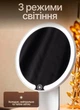 Настільне косметичне дзеркало Yiwu HP-10-1 з LED підсвічуванням USB 18.5х29 см для макіяжу гримерне дзеркальце з підсвіткою для макіяжу туалетне дзеркало з освітленням для косметолога - зображення 3