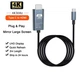 Кабель Type-C до HDMI, 2 метри USB 3.1, HDTV 4K 60 Hz, для Apple MacBook iPad Dell Redmi Note9 Samsung - зображення 4