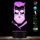 3D светодиодный светильник Barber Skull. LED светильник для барбершопа, 7 цветов - изображение 8