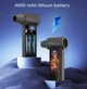 Ручний турбовентилятор Turbo Jet бездротовий USB зарядка, потужний 350000 об/хв Акумуляторна повітродувка / Портативний турбофен - зображення 3