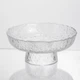 Фруктовница на ножке Ice Textured 15 см с ледяной текстурой стекла Yiwu HP-34-88 - изображение 1
