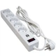 Сетевой фильтр питания Patron 3m + 2 USB 2.0, 2.1A, 5 роз. White (EXT-PN-SP-53-USB-W) - изображение 1