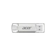 USB флеш накопитель Acer 64GB UT300 USB-A/Type-C 3.2 Silver (BL.9BWWA.589) - изображение 2