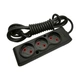 Сетевой удлинитель TECCO 1.5м 3 поста black (8681277843556) - изображение 2