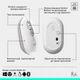 Мышка Logitech POP Mouse With Emoji Bluetooth Off-White (910-007411) - изображение 10