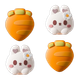 Накладки на Стики 4шт RMC Carrot Bunny Nintendo Switch Wii Steam Deck White Orange - изображение 1