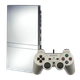 Набор Консоль Sony PlayStation 2 Slim SCPH-7xxx Limited Edition Chip Silver Б/У + Геймпад Проводной DualShock 2 - изображение 1