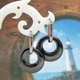 Серьги подвески Донат конго натуральный гематит - изображение 3