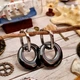 Серьги подвески Донат конго натуральный гематит - изображение 4