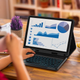 Чехол-клавиатура JADEMALL для iPad Pro 12.9″ 3/4/5/6 Gen 2018–2022, Bluetooth, QWERTZ, подсветка, синий - изображение 7