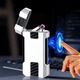 Електронна плазмова USB-запальничка «Механічний воїн» (Подвійна дуга, сенсорна) — Синя - зображення 4