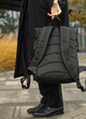 Городской водоотталкивающий городской рюкзак-ролтоп Sambag RollTop из ткани Черный - изображение 9