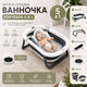 Дитячий набір для купання PopyPapa Baby 5-в-1, складна ванночка зі стійкою, лежаком, термометром та ковшиком - зображення 1