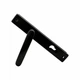 Замок з ручками на ворота (для хвіртки) вузький у профільну трубу, польський №2 чорний - зображення 5