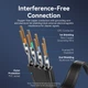 Патч-корд Vention IKQBJ RJ45 Cat.8 плоский 5 м Черный (6922794796379) - изображение 8