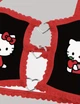 Комплект женского белья Хелоу Кити Топ и трусики Hello Kitty Lingerie Set Аниме Санрио Y2K тренд (черно-красный) L - изображение 3