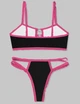 Комплект женского белья Хелоу Кити Топ и трусики Hello Kitty Lingerie Set Аниме Санрио Y2K тренд (черно-розовый) M - изображение 5