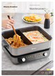 Кастрюля Midea Hot Pot электрическая 8 л, двусторонний контроль температуры, HGS382712 - изображение 2