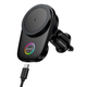 Автотримач-кулер Hoco HW36 MagSafe 15W 2в1 з бездротовою зарядкою, електроповоротом і охолодженням, на дефлектор, чорний - зображення 1