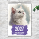 Календарь А4 (210х297 мм) перекидной настенный Коты. Портреты. 13 листов ENTERSTORE (art. 269010а4) - изображение 1