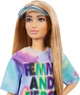 Лялька Барбі Модниця Barbie Fashionistas Doll with Light Brown Hair Wearing Tie-Dye T-Shirt Dress 159 (GRB51) - зображення 3