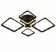 Светодиодная люстра X-595 с пультом управления для гостиной спальни и кухни современная LED люстра квадраты Черная - изображение 1