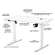 Стіл Mealux PowerDesk Energy White з електрорегулюванням висоти (арт. EVO-201 Energy W|/W) - изображение 3