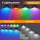 Солнечные LED светильники для забора BUCASA TDL013 4 шт RGB, водонепроницаемые, 8 режимов, настенные садовые лампы - изображение 2