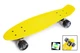 Скейт Penny Board 22" Жовтий на LED колесах - зображення 1