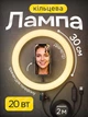 Кольцевая LED лампа 30 см Ring Light с держателем для смартфона и плавной регуляцией яркости и цветовой температуры 3 световых режима без подставки и штатива селфи-свет для блоггеров макияжа фото и видеосъемки бьюти-мастеров ТикТок - изображение 1