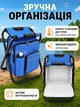 Складной туристический стул-рюкзак табурет походный с термоотделением для рыбалки, кемпинга, пикника, дачи и отдыха на природе портативный рыбацкий стульчик компактный табурет для путешествий, охоты, сада и улицы Синий - изображение 6
